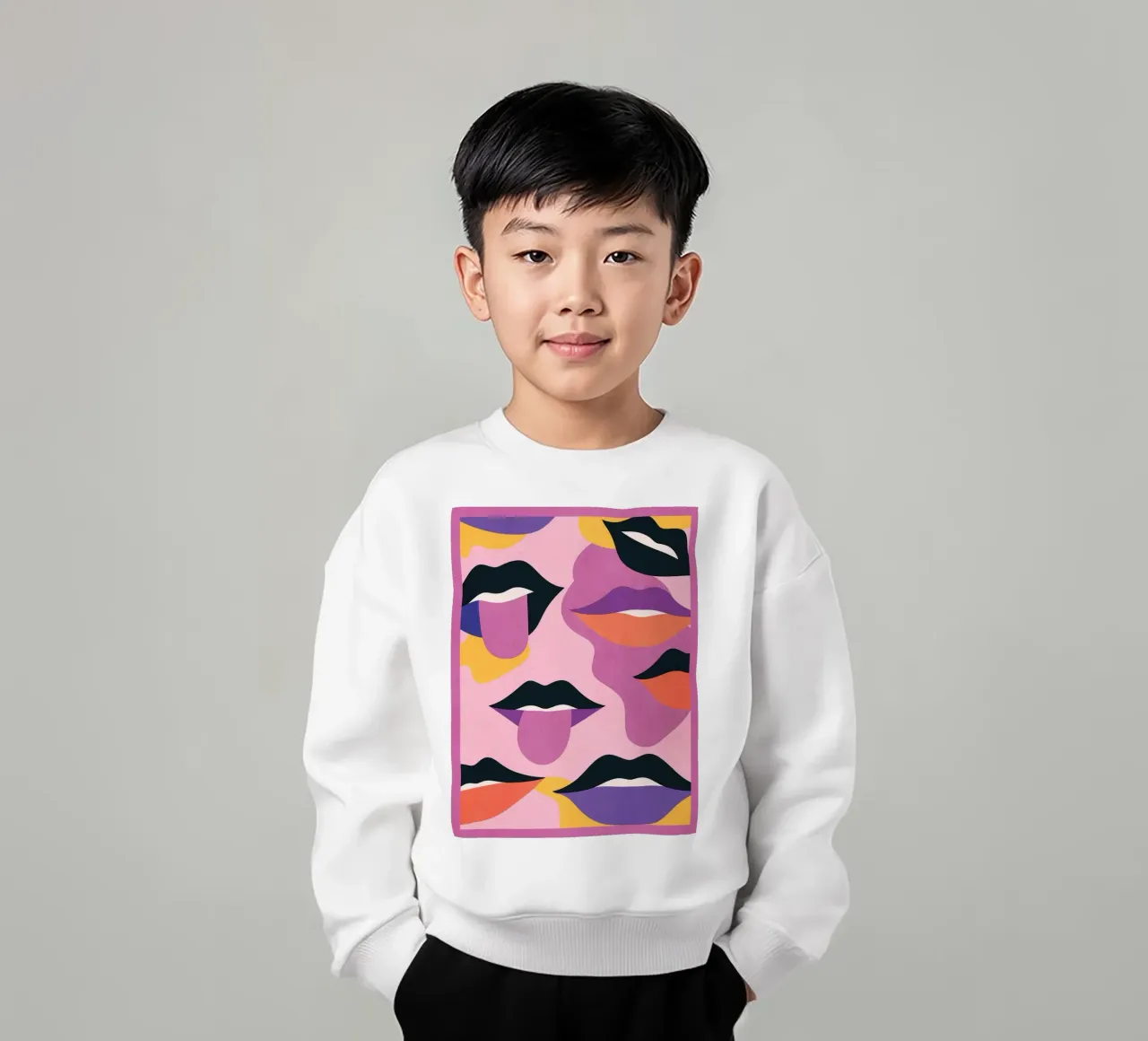 Labbra pop art felpa bambino da Gaite