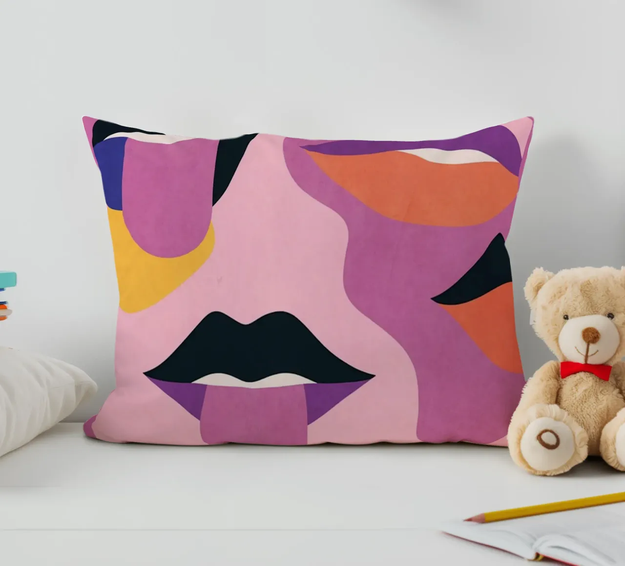 Labbra pop art cuscino da Gaite