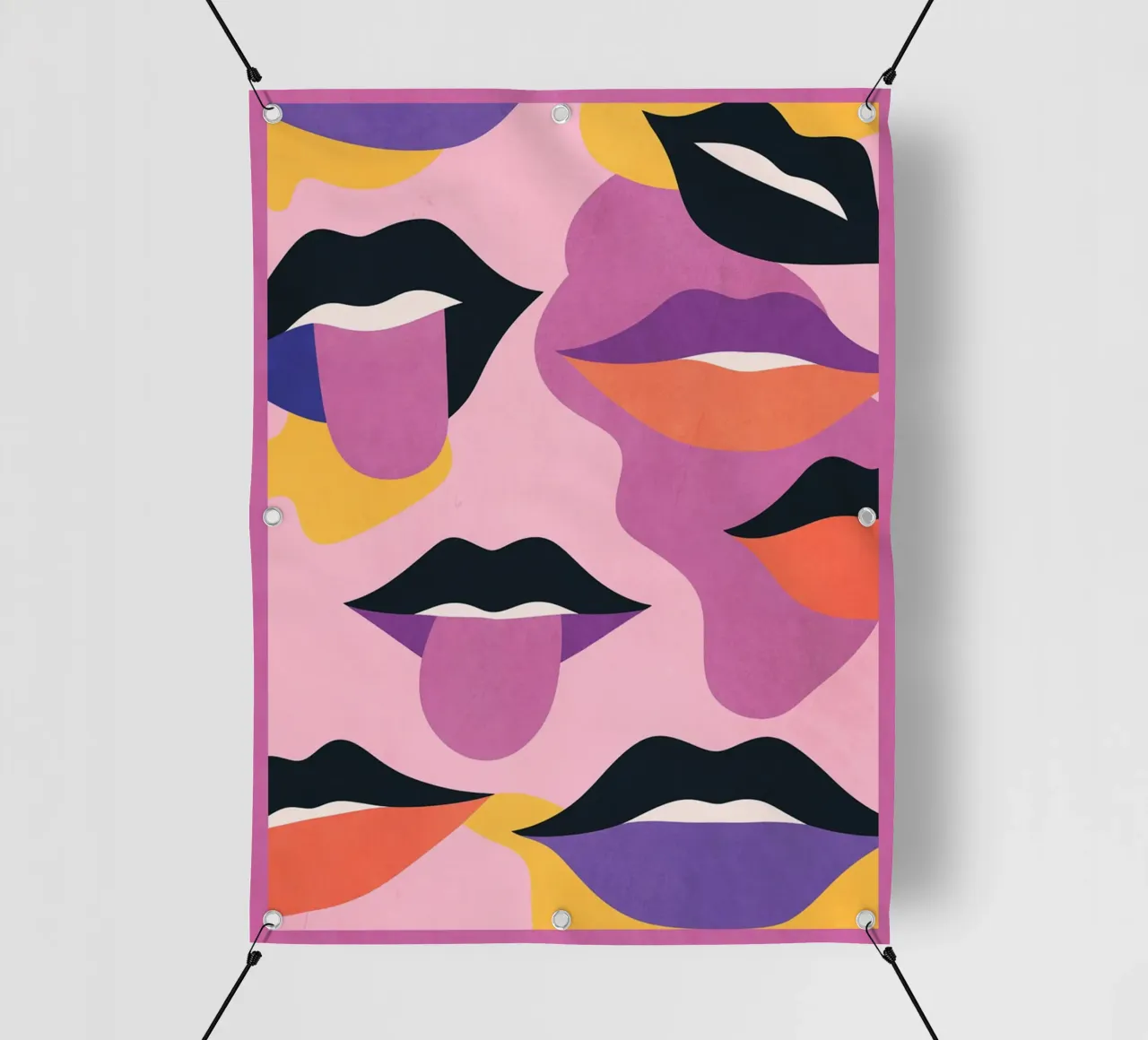 Labbra pop art telo in pvc da Gaite