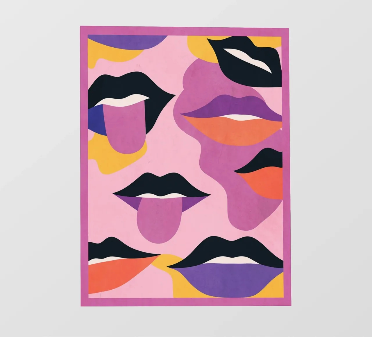 Labbra pop art telo in pvc da Gaite