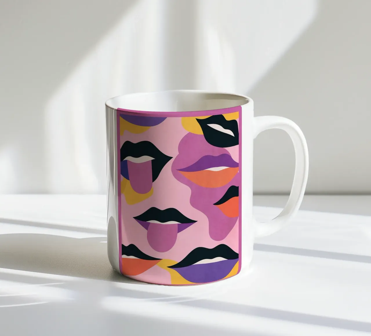 Labbra pop art tazza in ceramica da Gaite