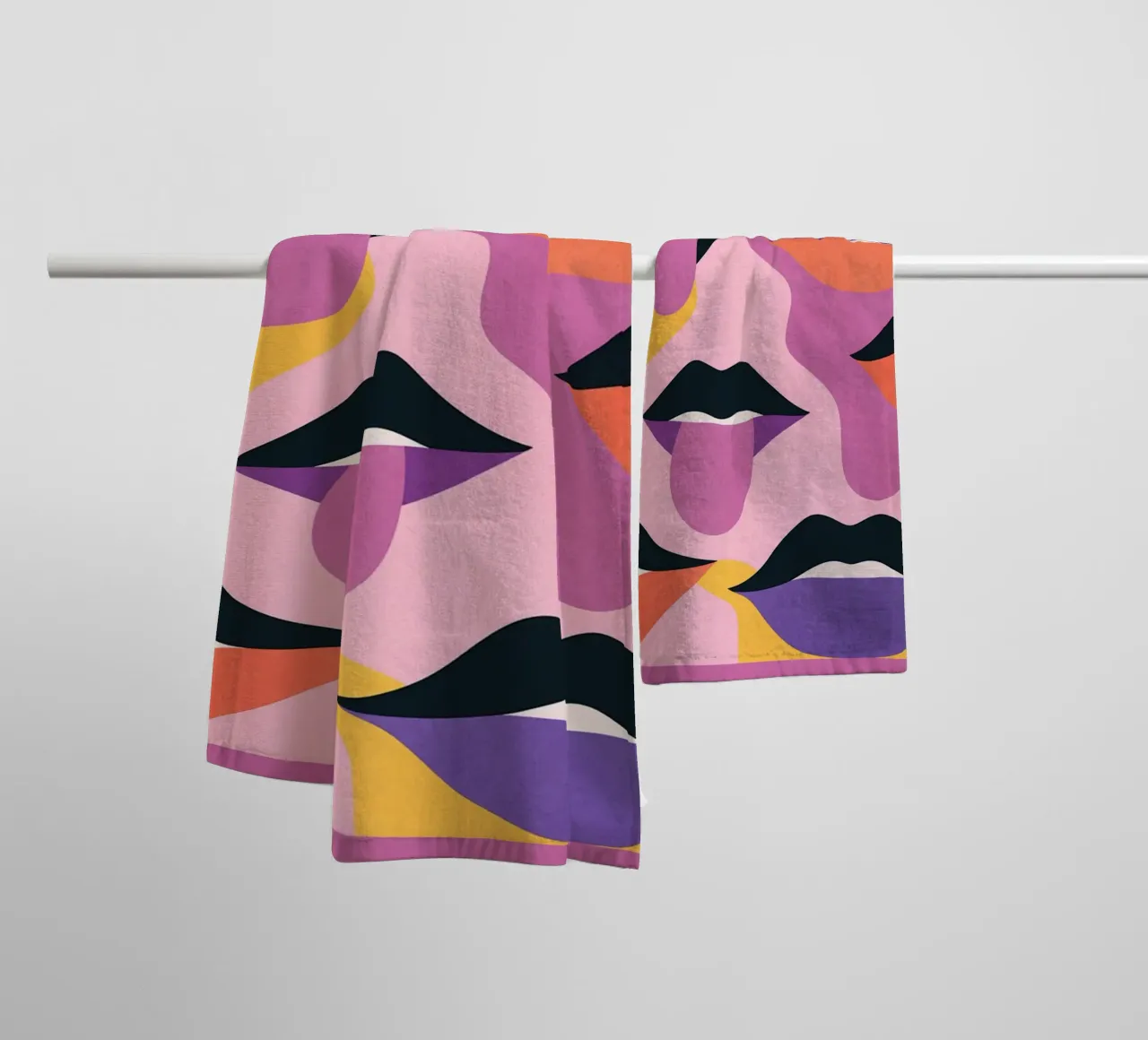 Labbra pop art asciugamano da bagno da Gaite