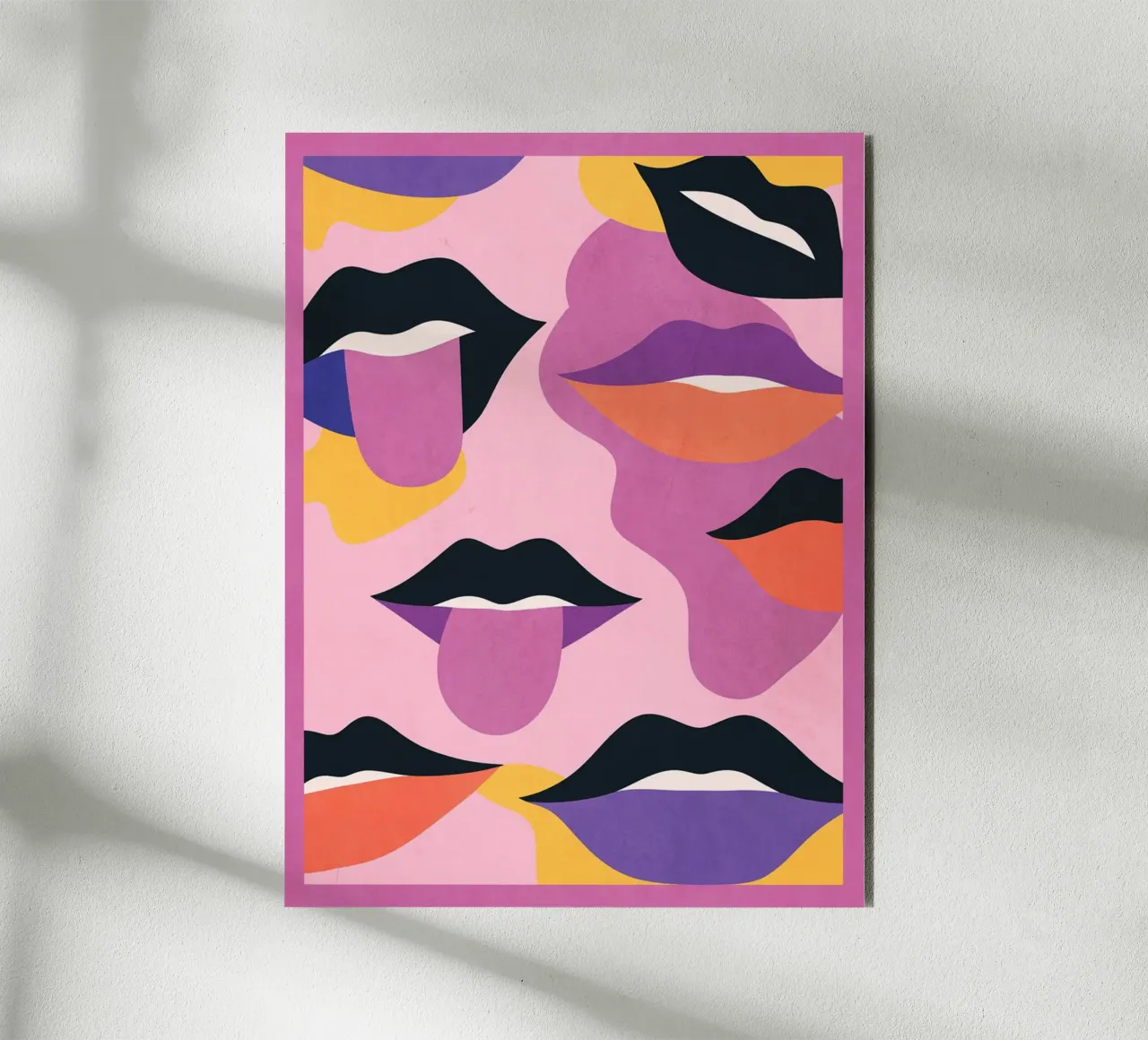 Labbra pop art alluminio dibond da Gaite