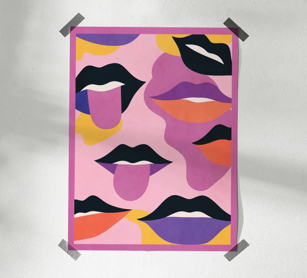 Labbra pop art carta hahnemühle da Gaite