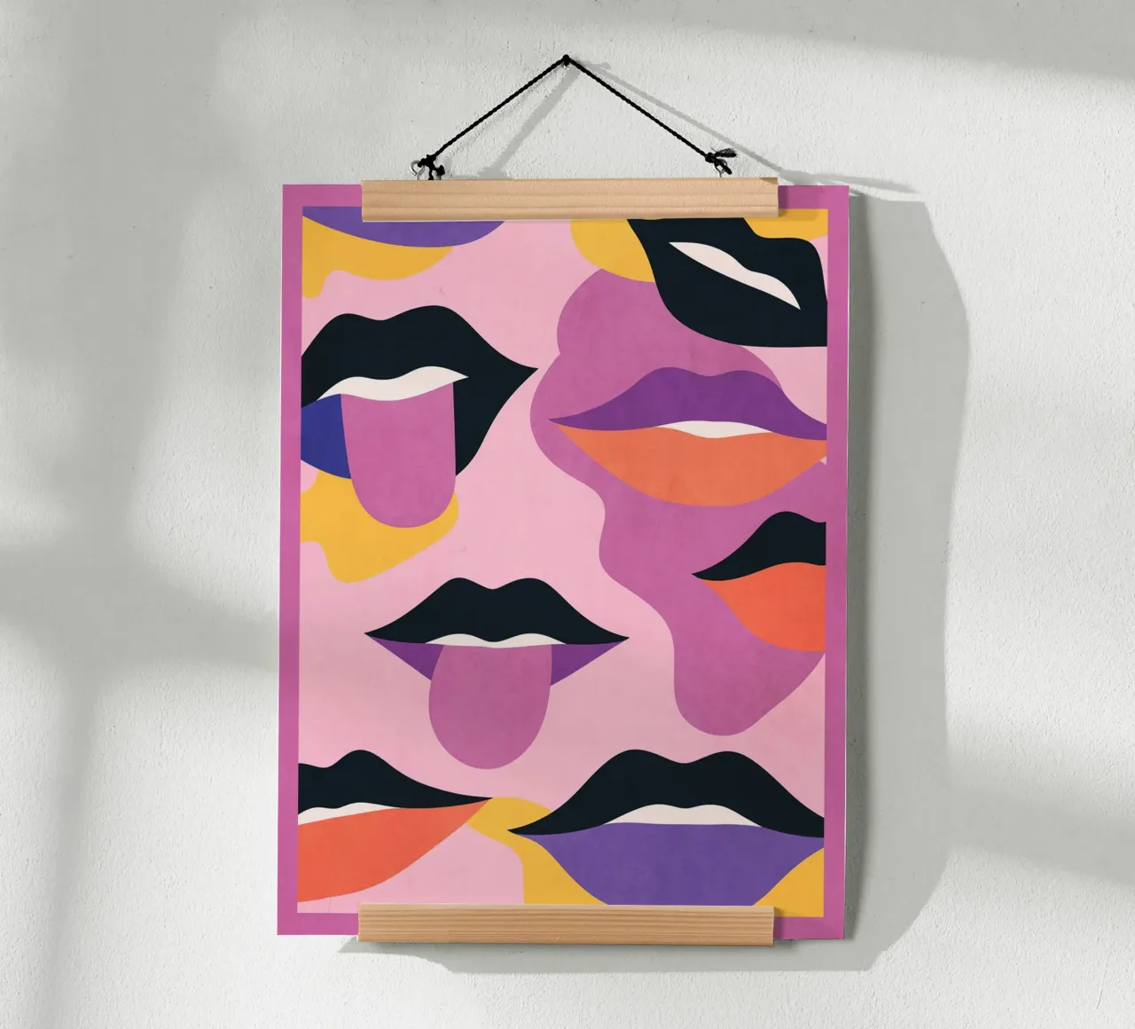 Labbra pop art carta hahnemühle da Gaite