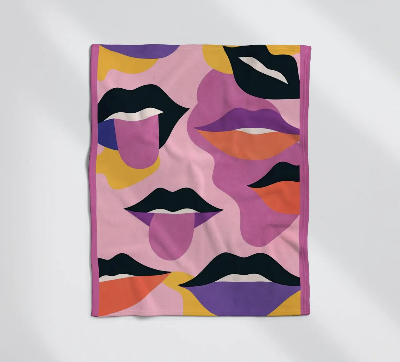 Labbra pop art coperta in pile da Gaite