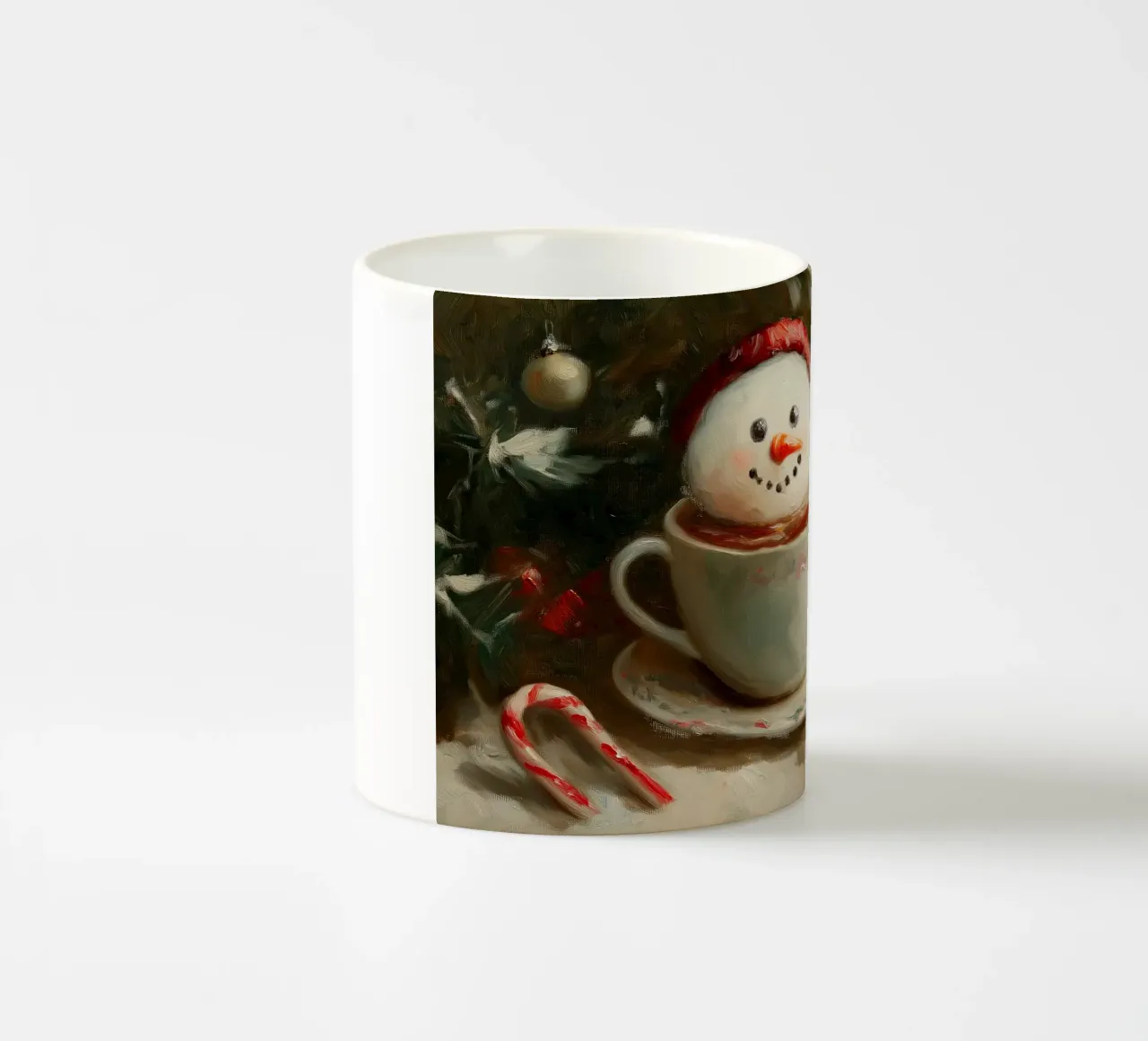 Snowman Hot Cocoa Kunstdruk keramische mok van Cozy Vibes