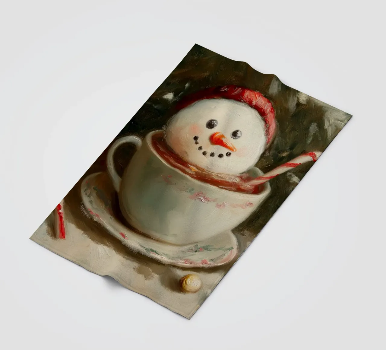 Schneemann Hot Cocoa Kunstdruck Fleecedecke von Cozy Vibes