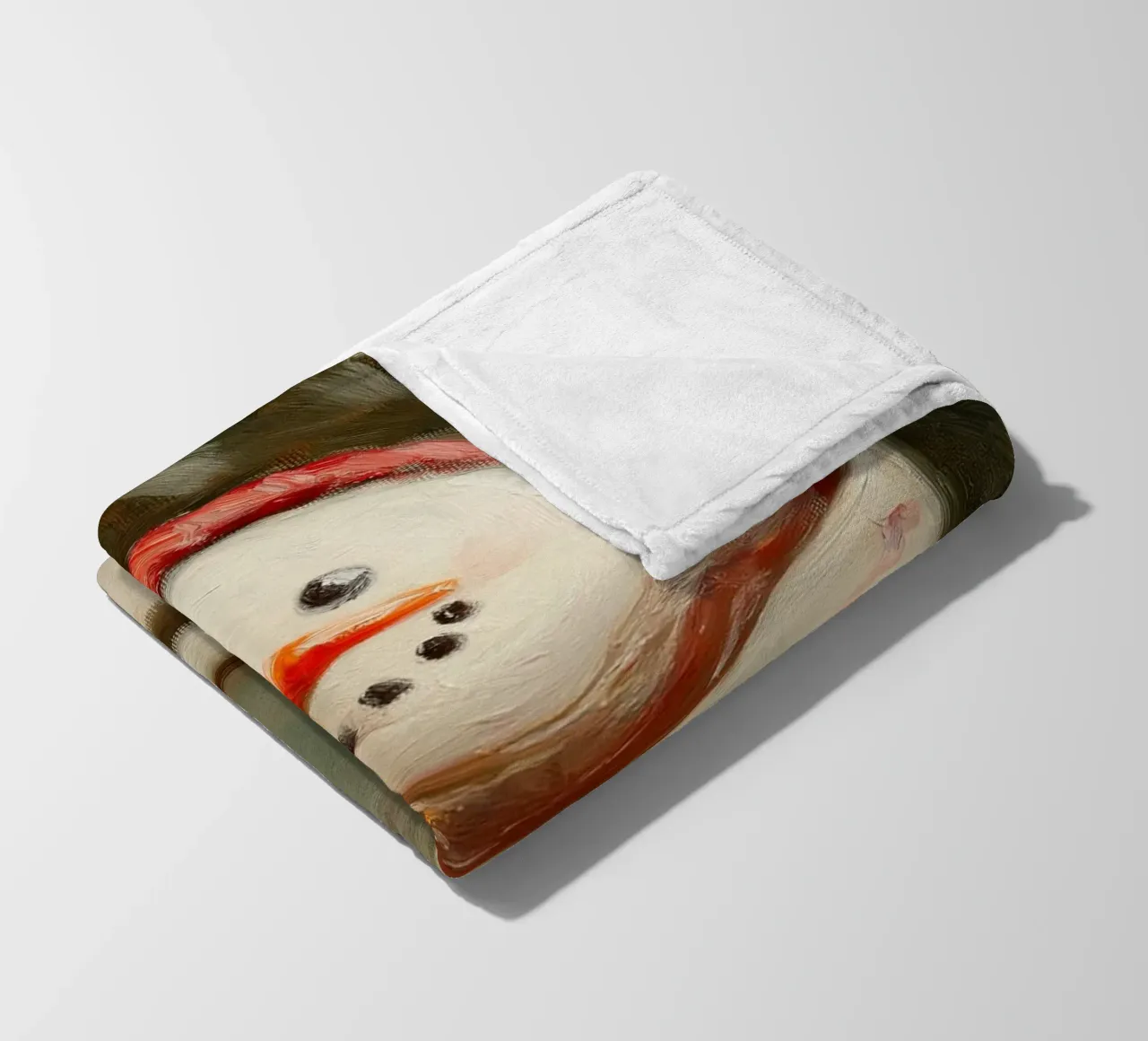 Schneemann Hot Cocoa Kunstdruck Fleecedecke von Cozy Vibes