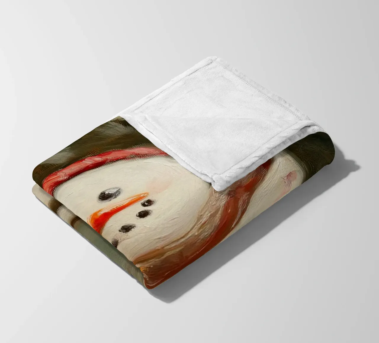 Schneemann Hot Cocoa Kunstdruck Fleecedecke von Cozy Vibes