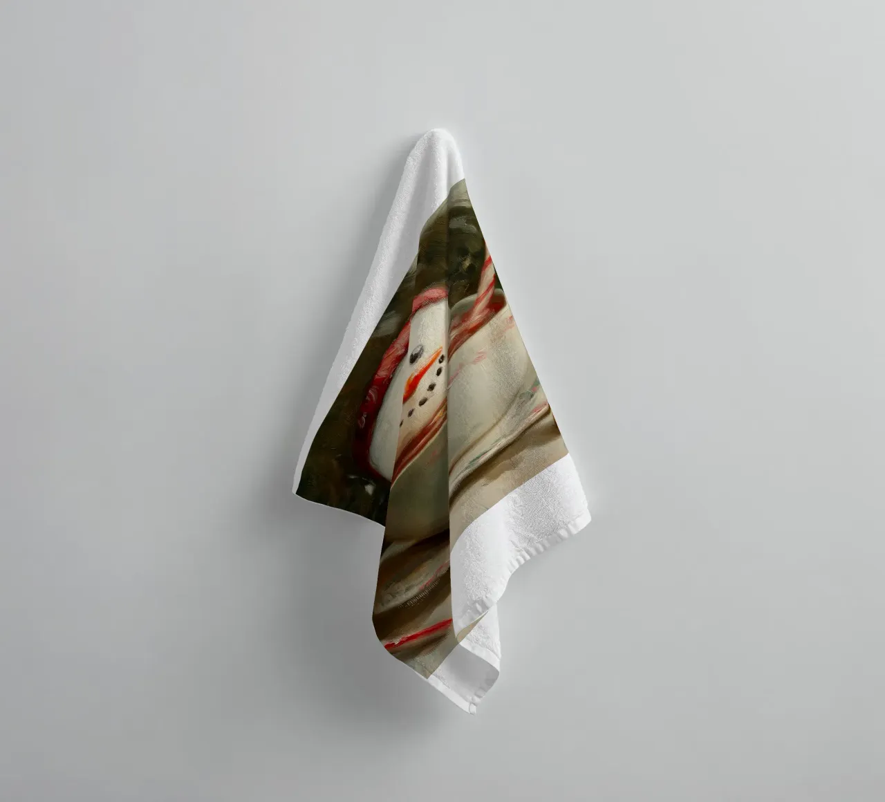 Bonhomme de neige Hot Cocoa Art Print serviette de bain de Cozy Vibes