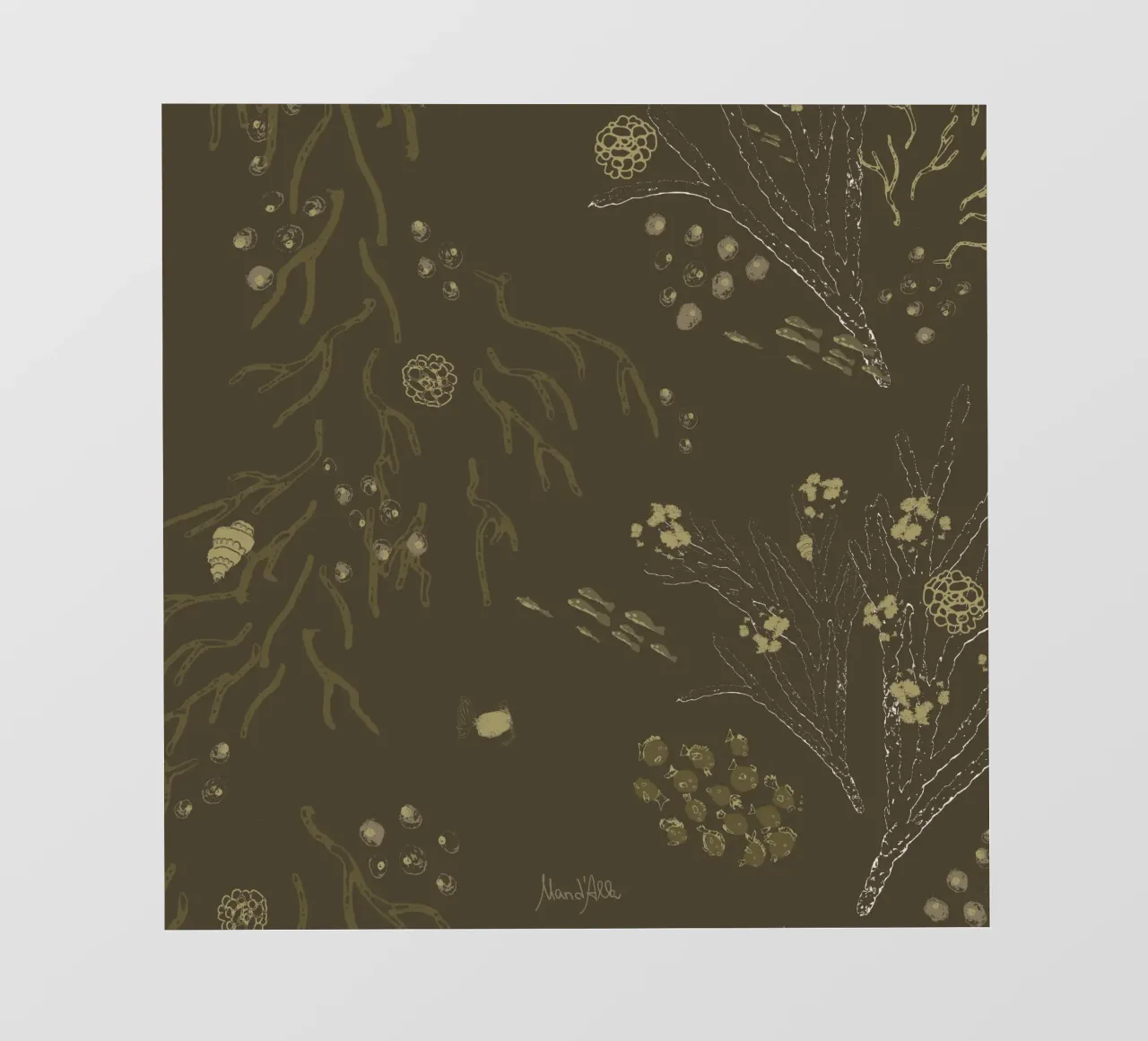 Submerged Sanctuary telo in pvc da Mandalla Pattern