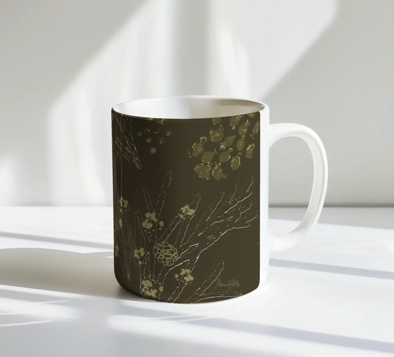 Submerged Sanctuary tazza in ceramica da Mandalla Pattern