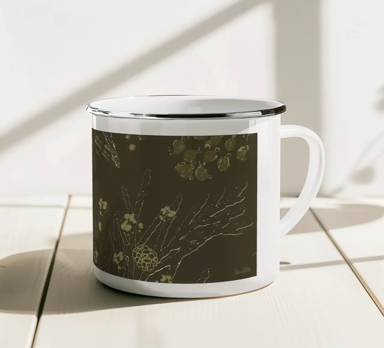 Submerged Sanctuary tazza in smalto da Mandalla Pattern