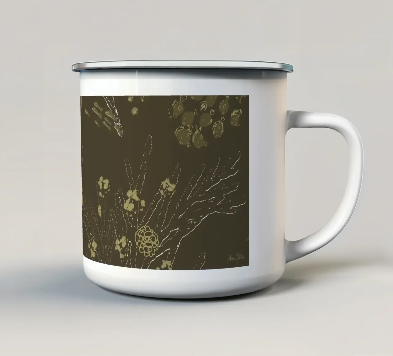 Submerged Sanctuary tazza in smalto da Mandalla Pattern