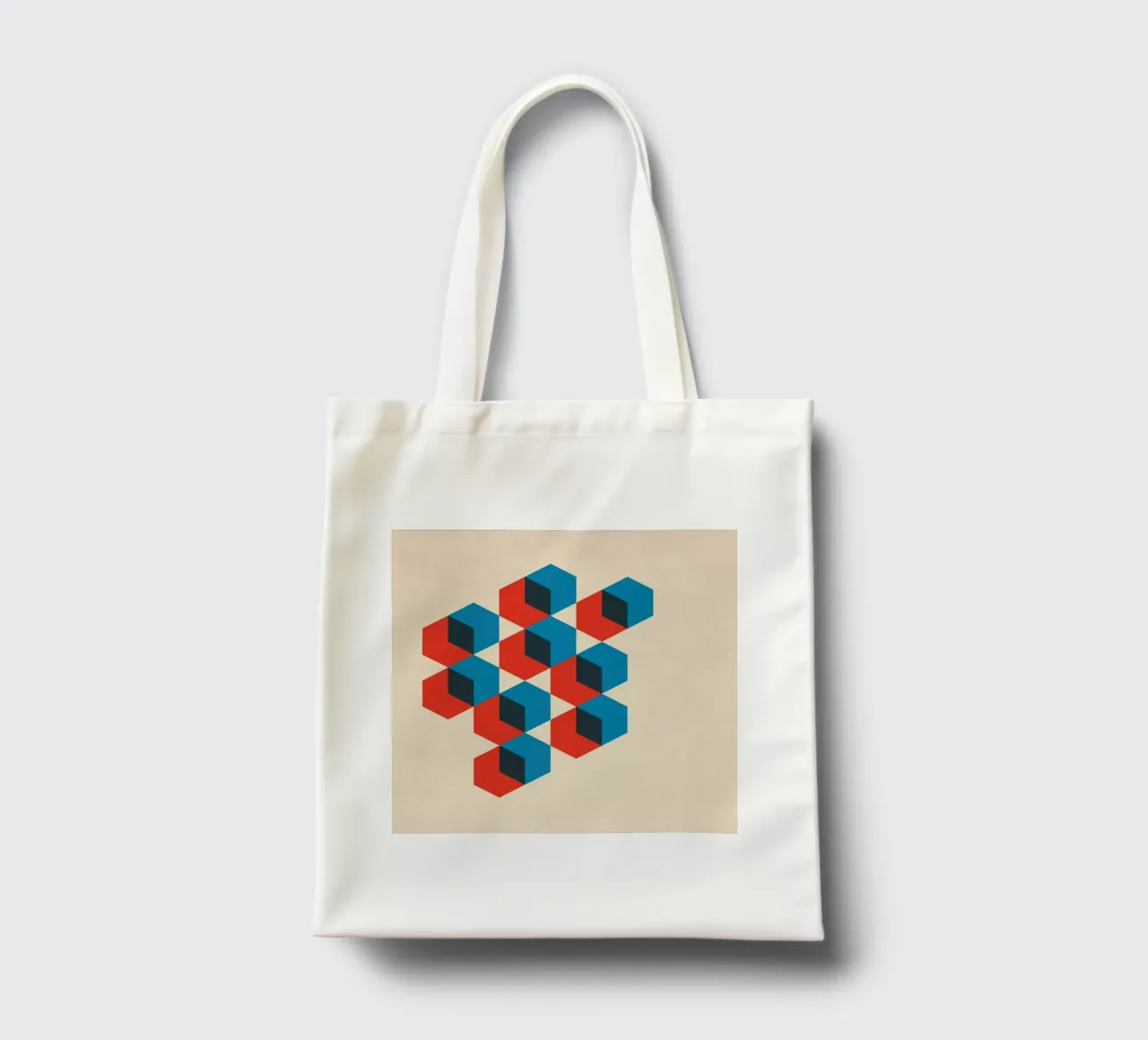 Esagono geometrico astratto borsa in juta da Kim Hubball Studio