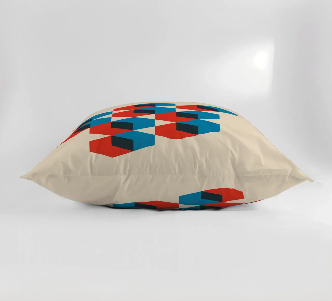 Geometric Hexagon Abstract decorative cushion by Kim Hubball Studio