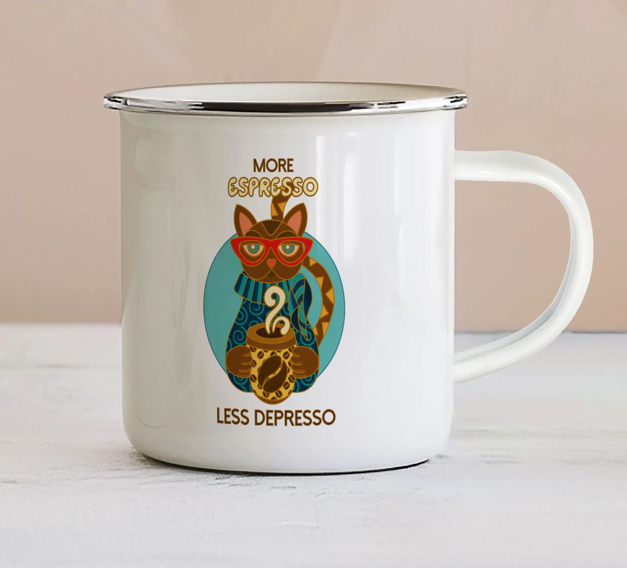 More Espresso tazza in smalto da Ana Paniagua Design
