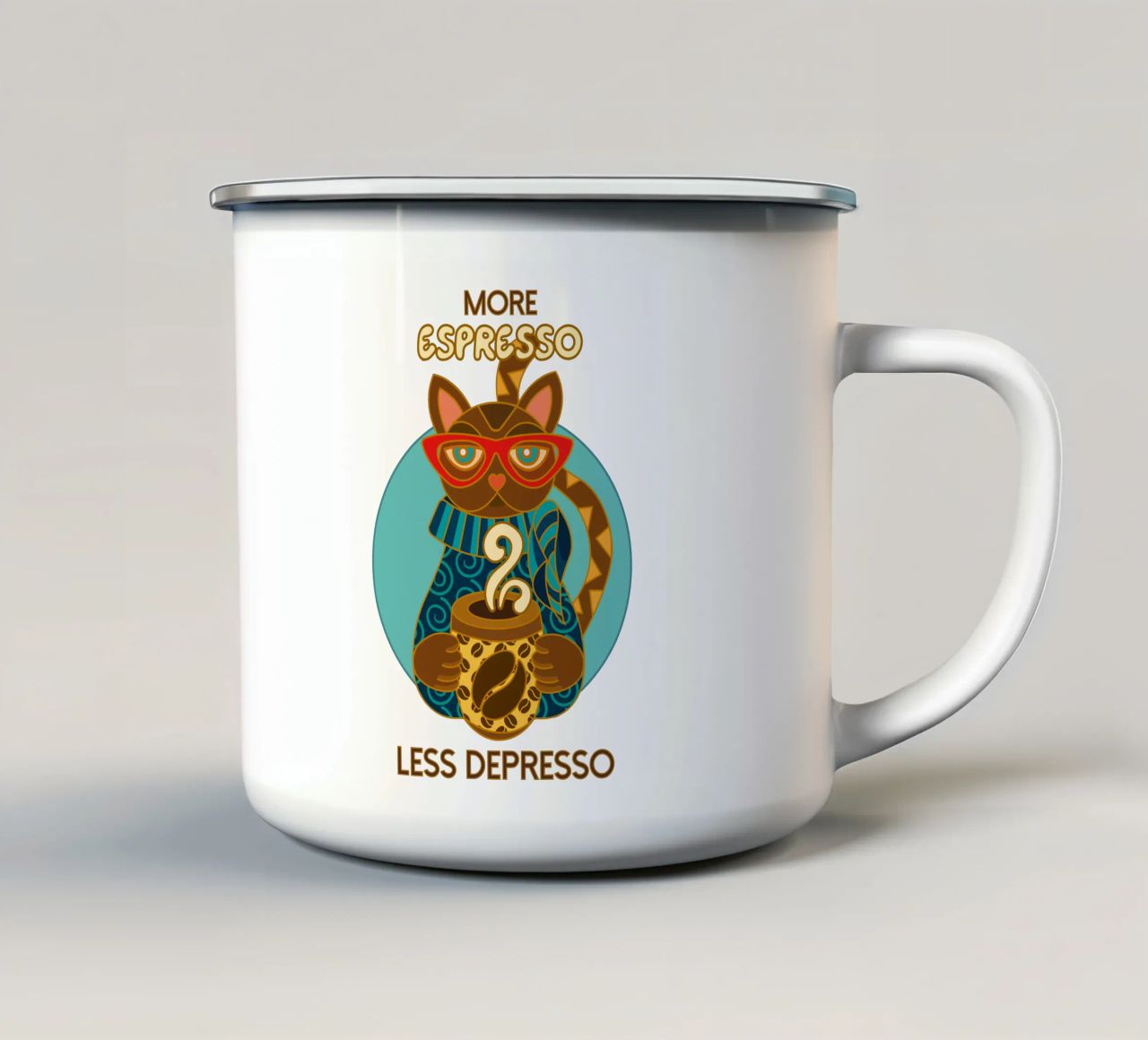 More Espresso tazza in smalto da Ana Paniagua Design