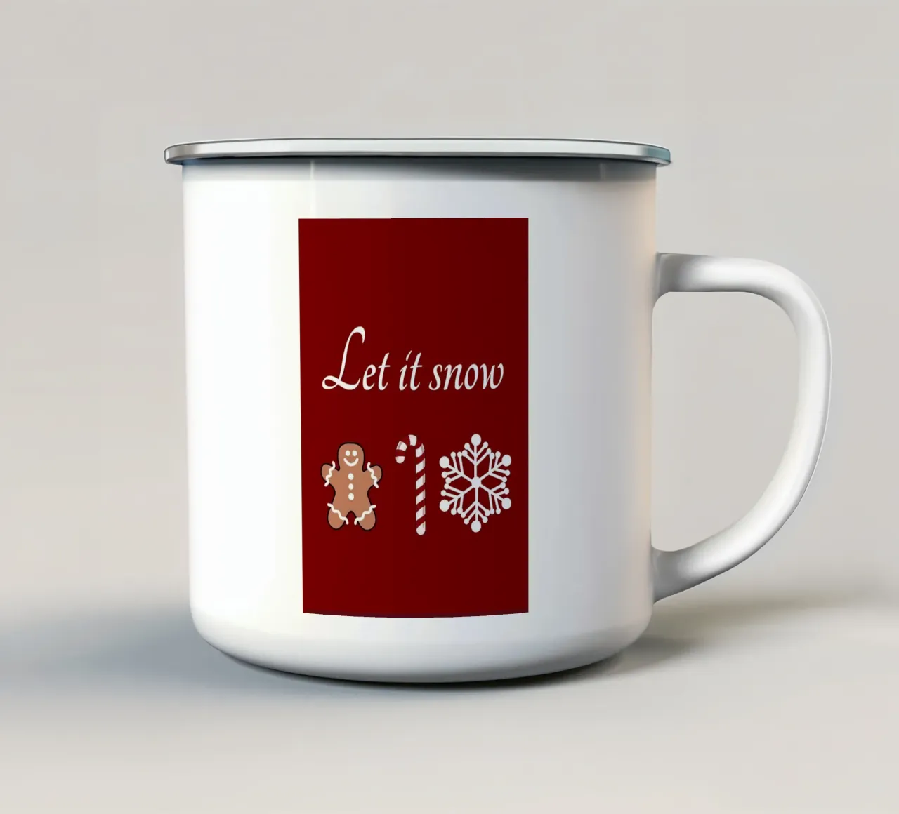 Natale innevato tazza in smalto da HARU HARU