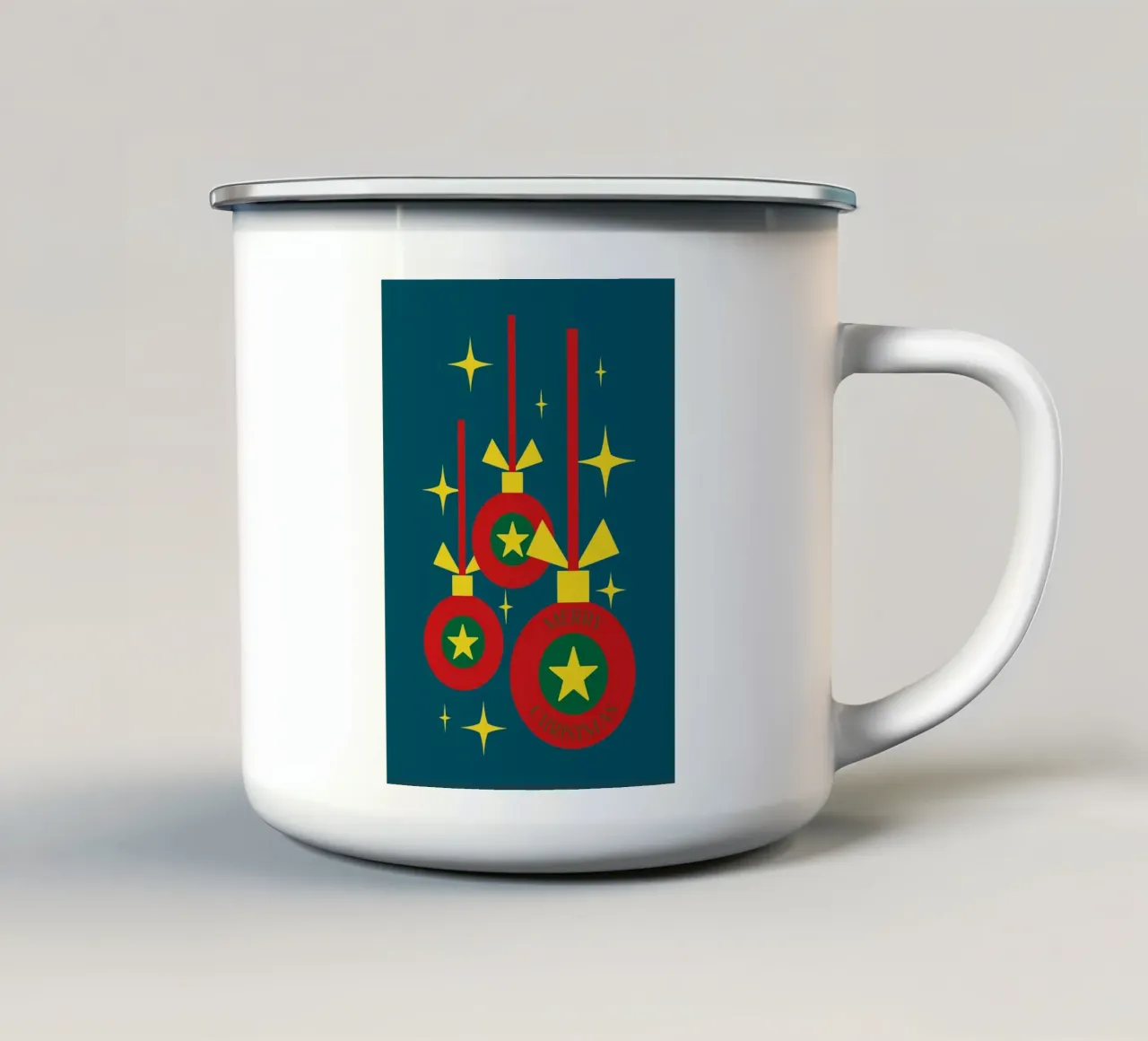 Ornamenti di Buon Natale tazza in smalto da HARU HARU