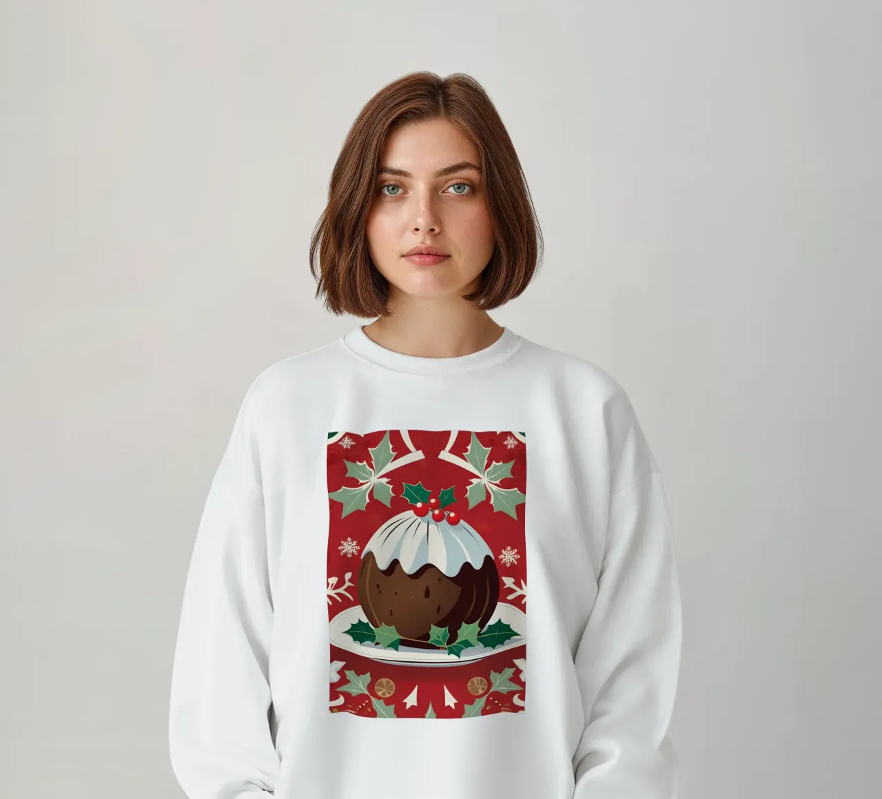 Budino di Natale felpa da Twinkle & Thread