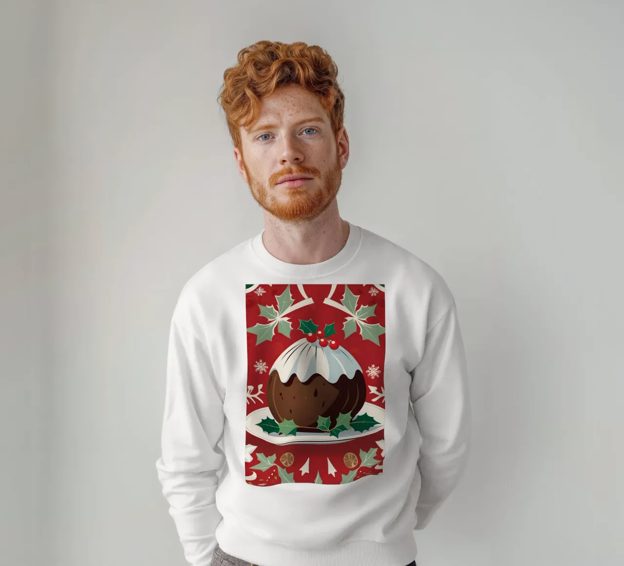 Budino di Natale felpa da Twinkle & Thread