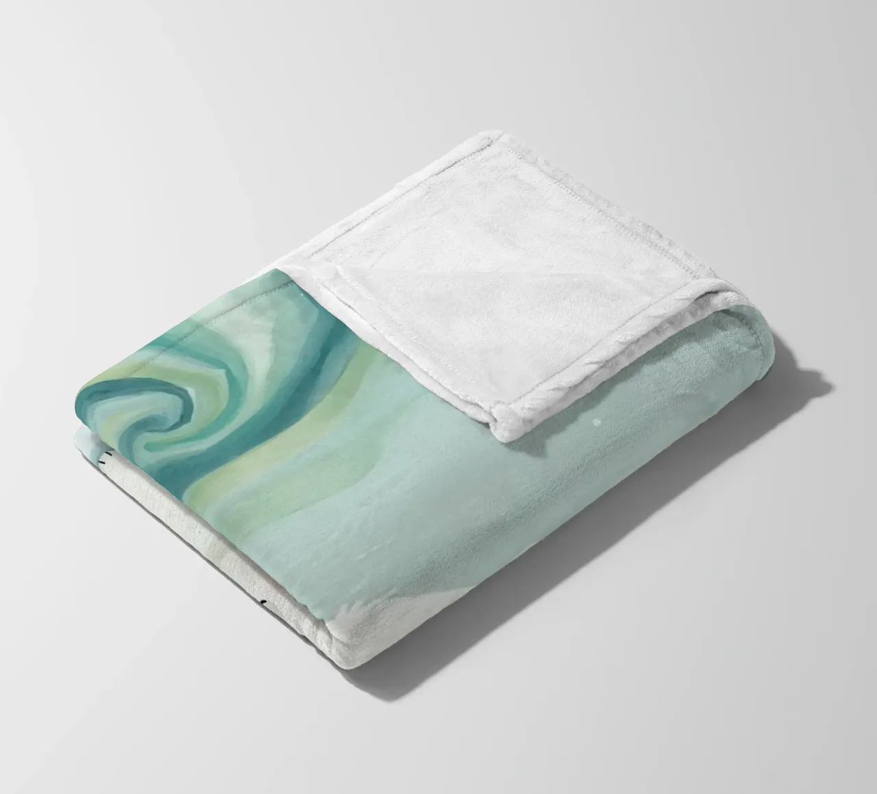 Piccolo orso polare su una banchisa con l'aurora boreale coperta in pile da DesignDoodle