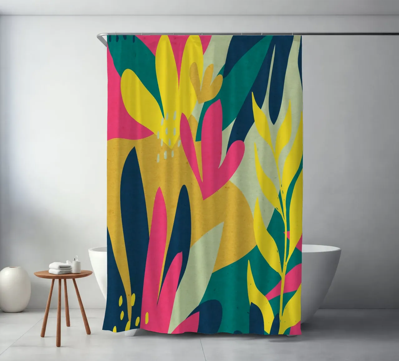 Flores de la selva cortina de baño de Kim Hubball Studio