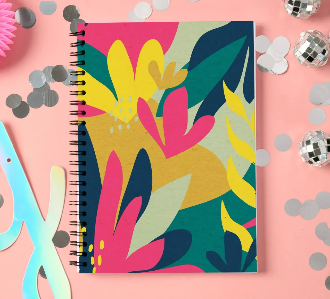 Jungle Flowers spiral notebook by Kim Hubball Studio