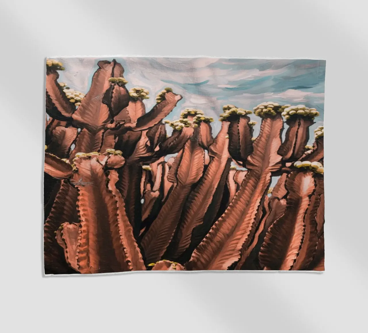 Cactus rosa telo mare da Jana Leonenkov Art