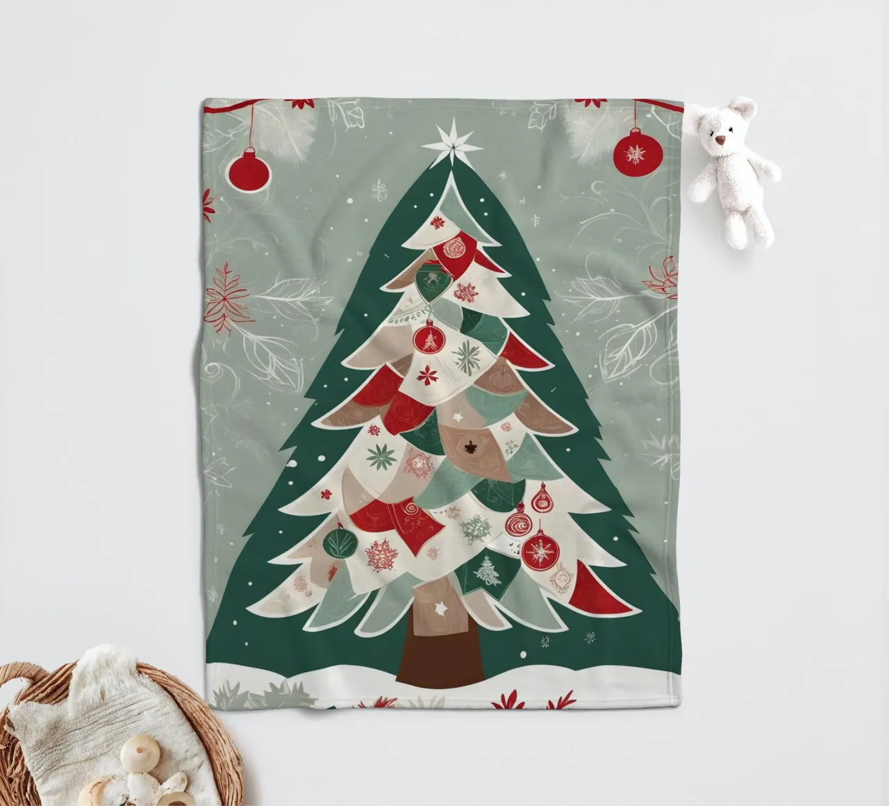 Albero di Natale coperta in pile da Twinkle & Thread