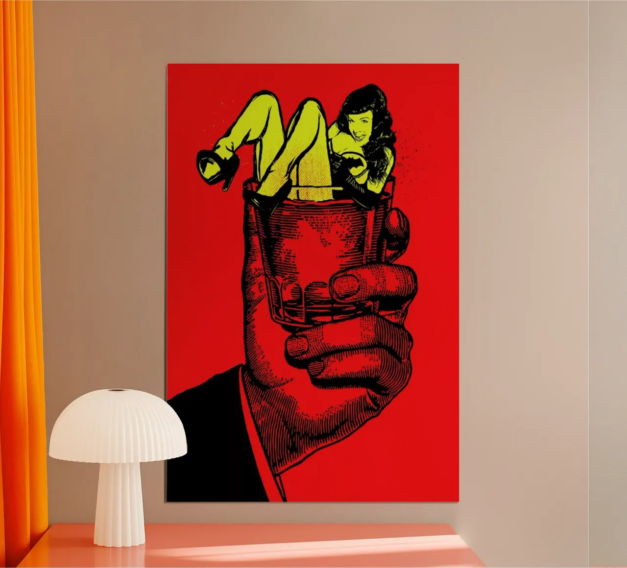 Bloody Bettie On The Rockers poster con telaio in plastica da Butcher Billy