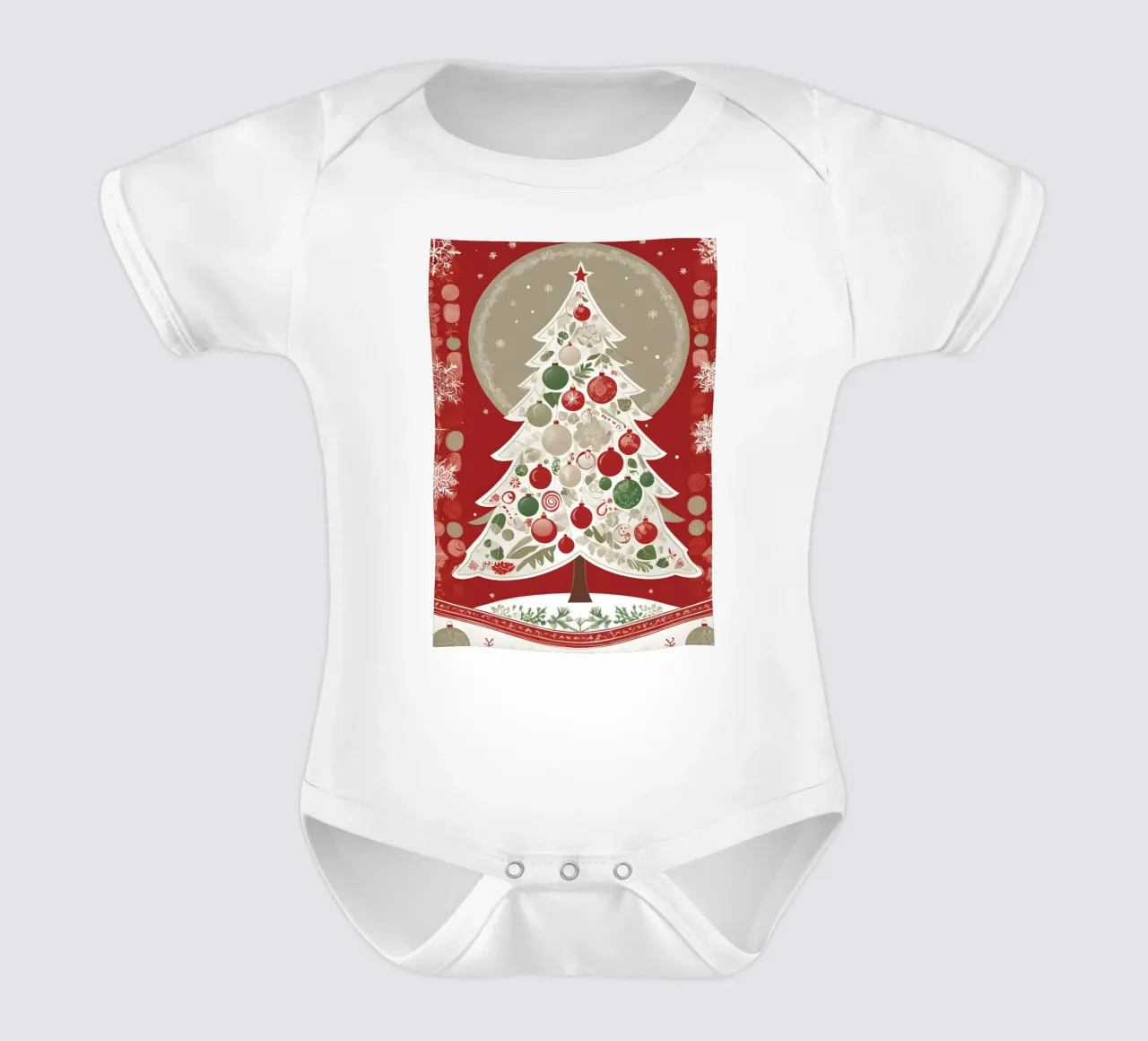 Albero di Natale body neonato maniche corte da Twinkle & Thread