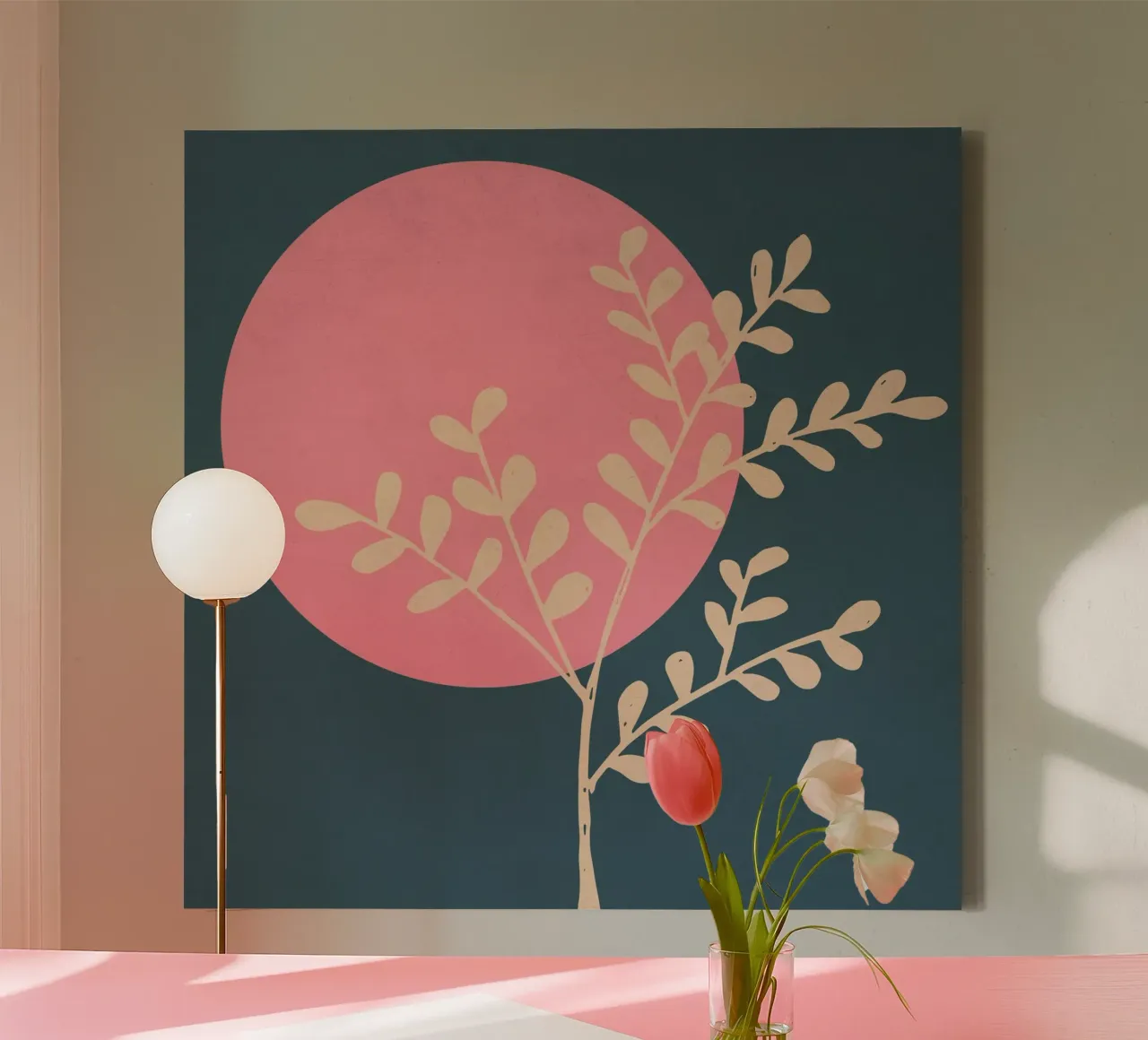 Luna Rosa tela con Cornice a cassetta da Kim Hubball Studio