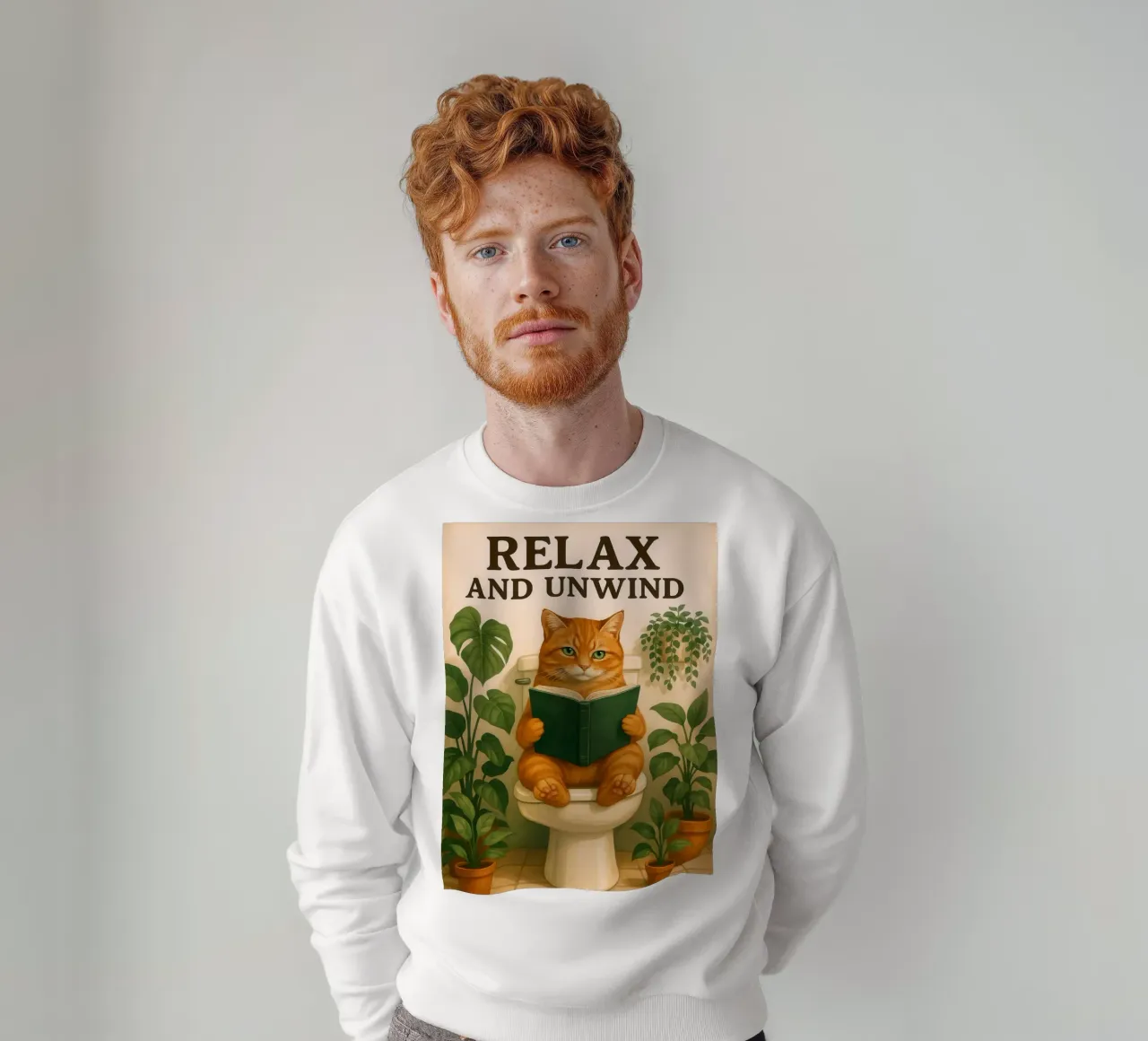 Rilassarsi e distendersi_ Umorismo da bagno felpa da JoyWalkerShop
