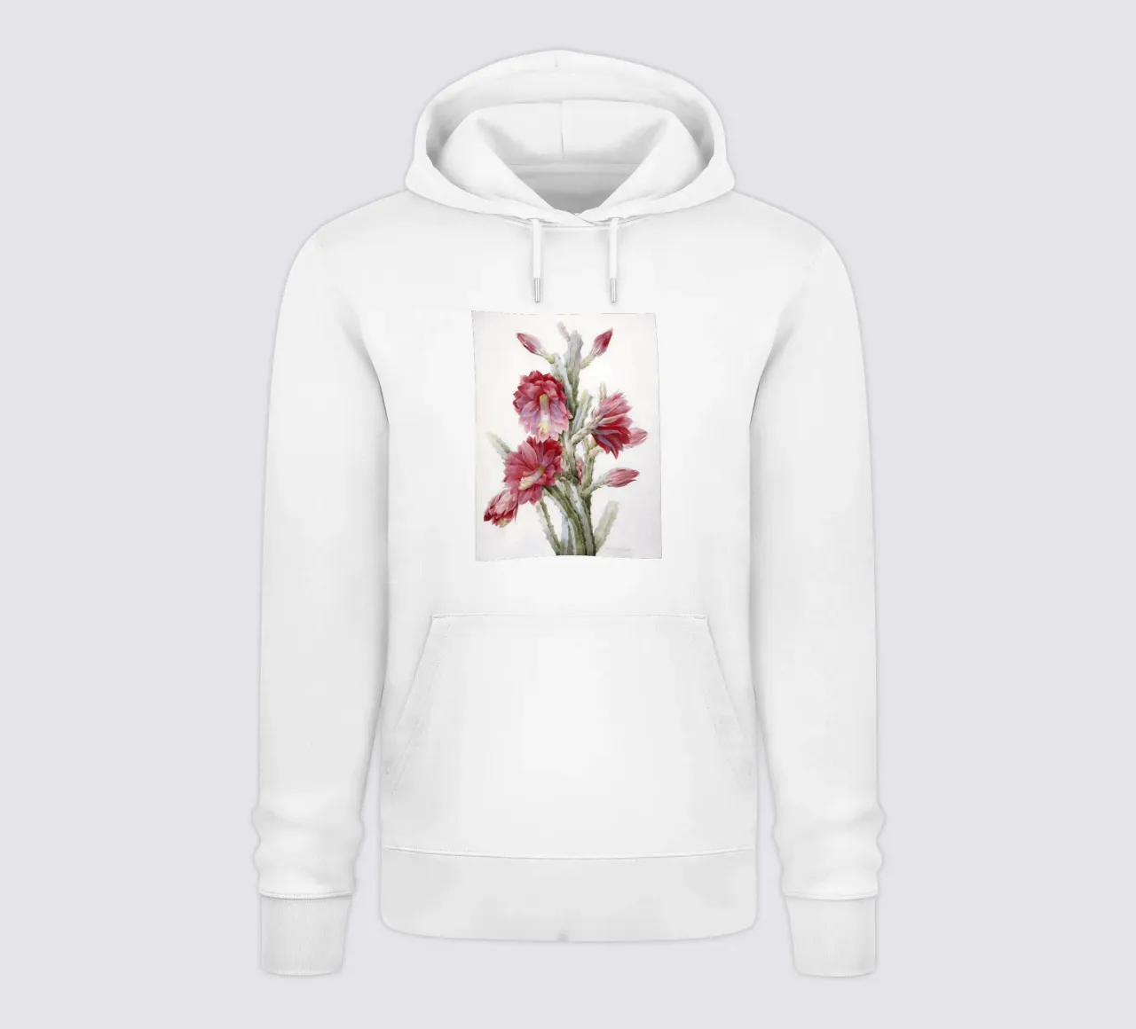 Un cactus in fiore di Pierre-Joseph Redouté felpa con cappuccio da Venus Art