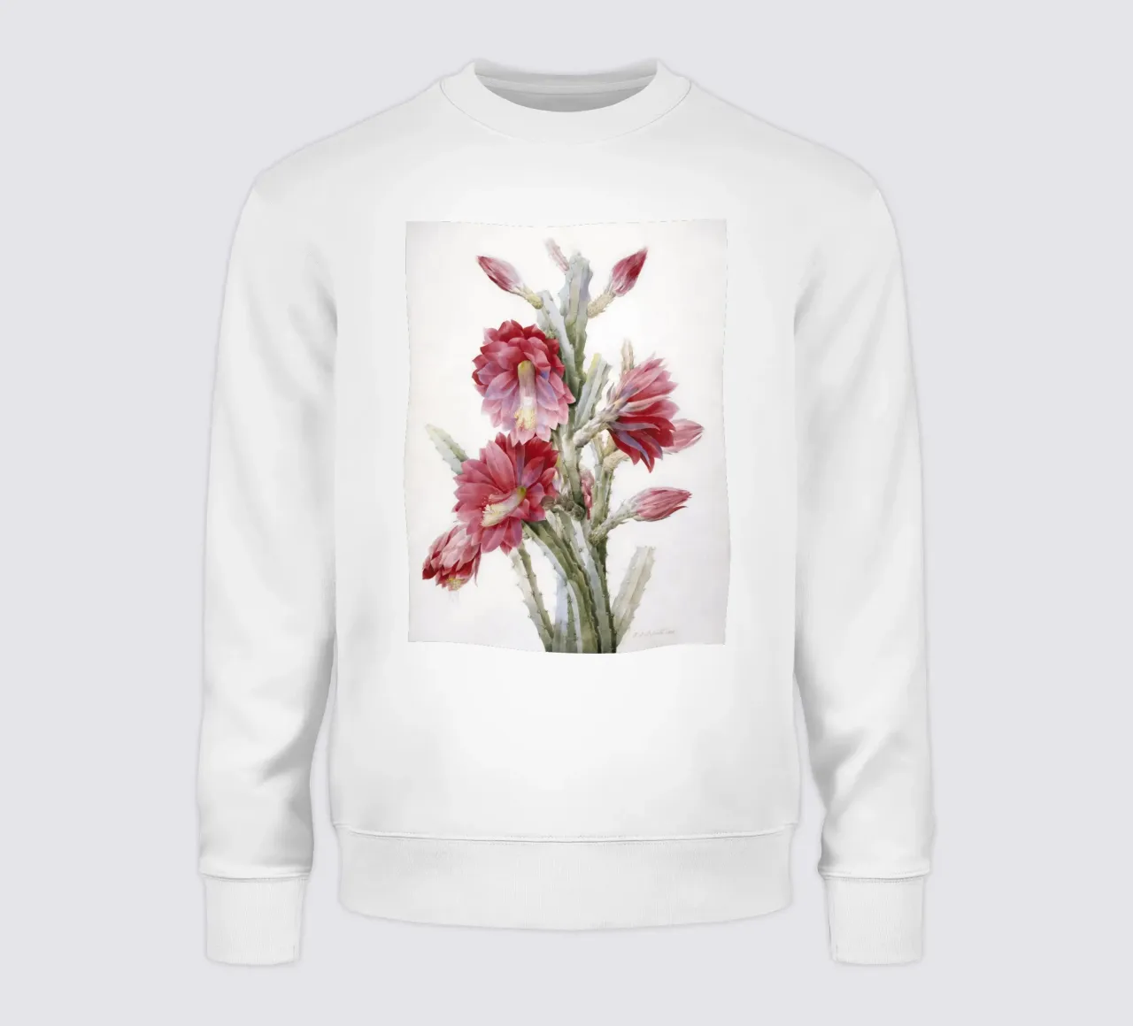 Un cactus in fiore di Pierre-Joseph Redouté felpa da Venus Art