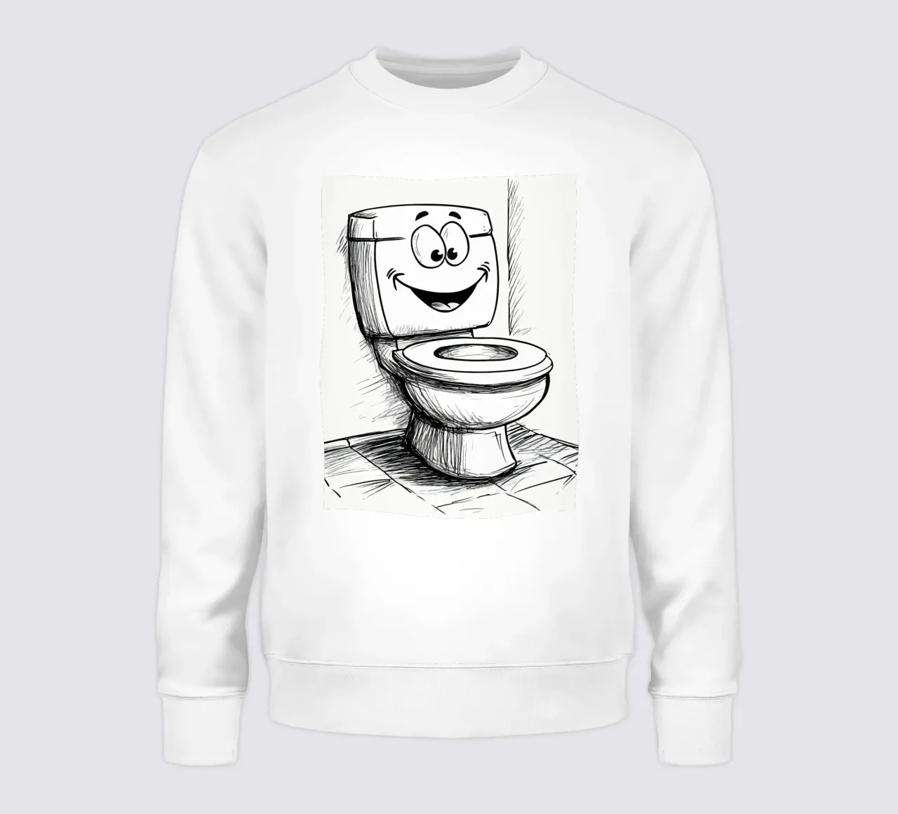 Dibujos animados de inodoros sonrientes sudadera de JoyWalkerShop