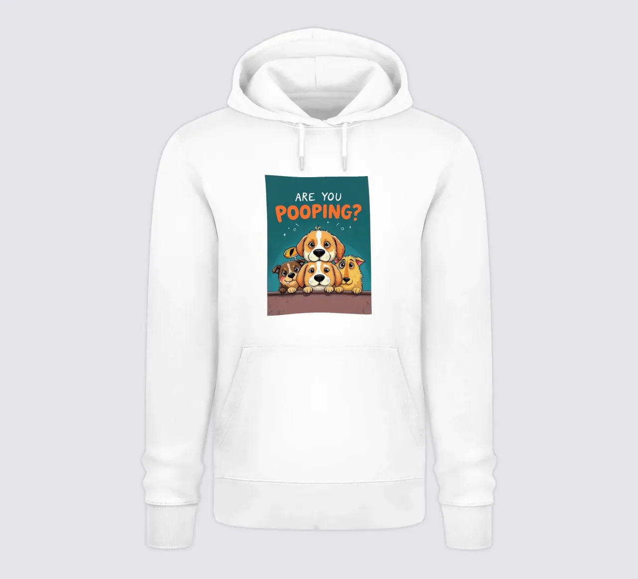 Perros graciosos que preguntan si estás haciendo caca sudadera con capucha de JoyWalkerShop