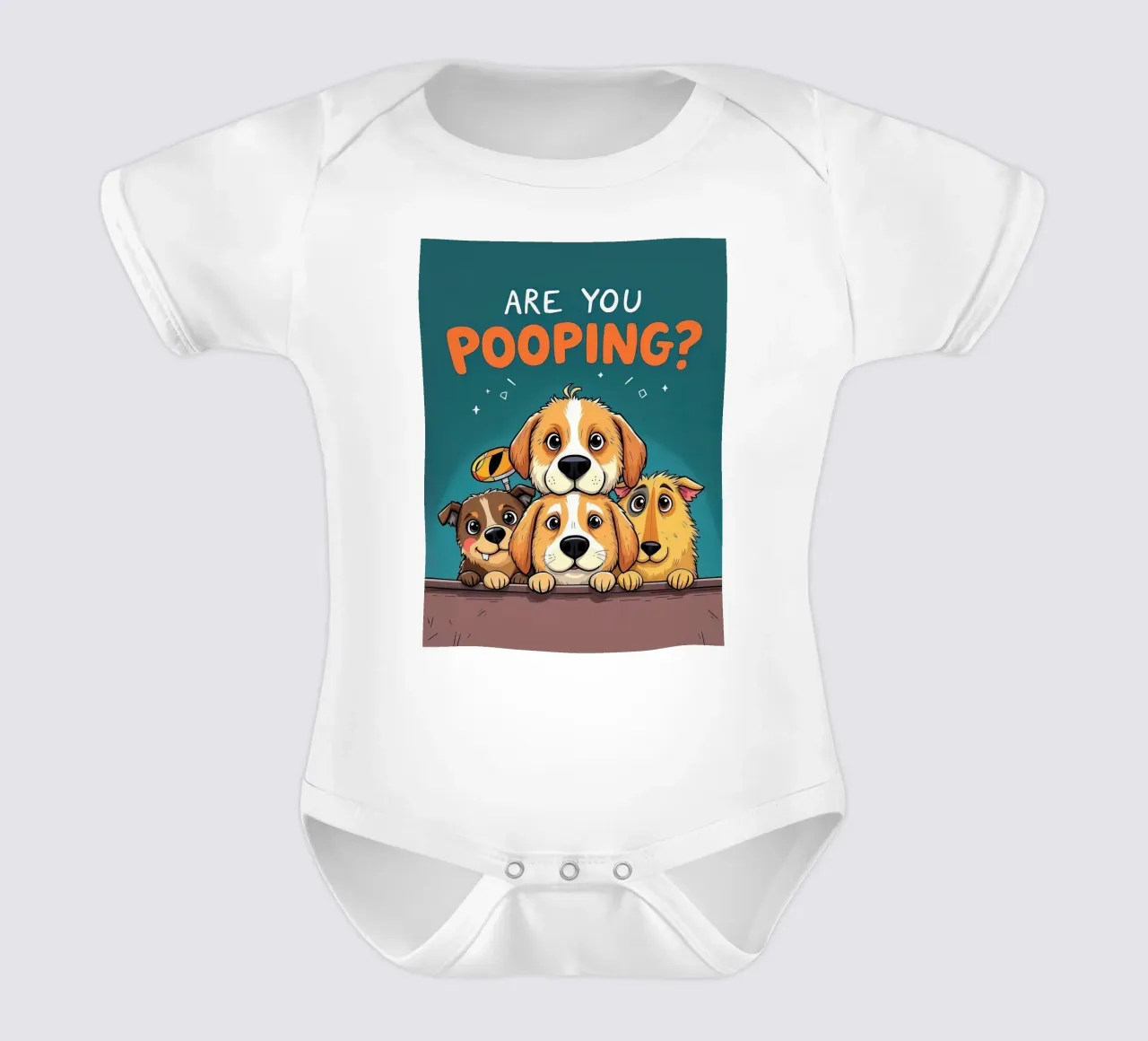 Perros graciosos que preguntan si estás haciendo caca body de bebé de JoyWalkerShop