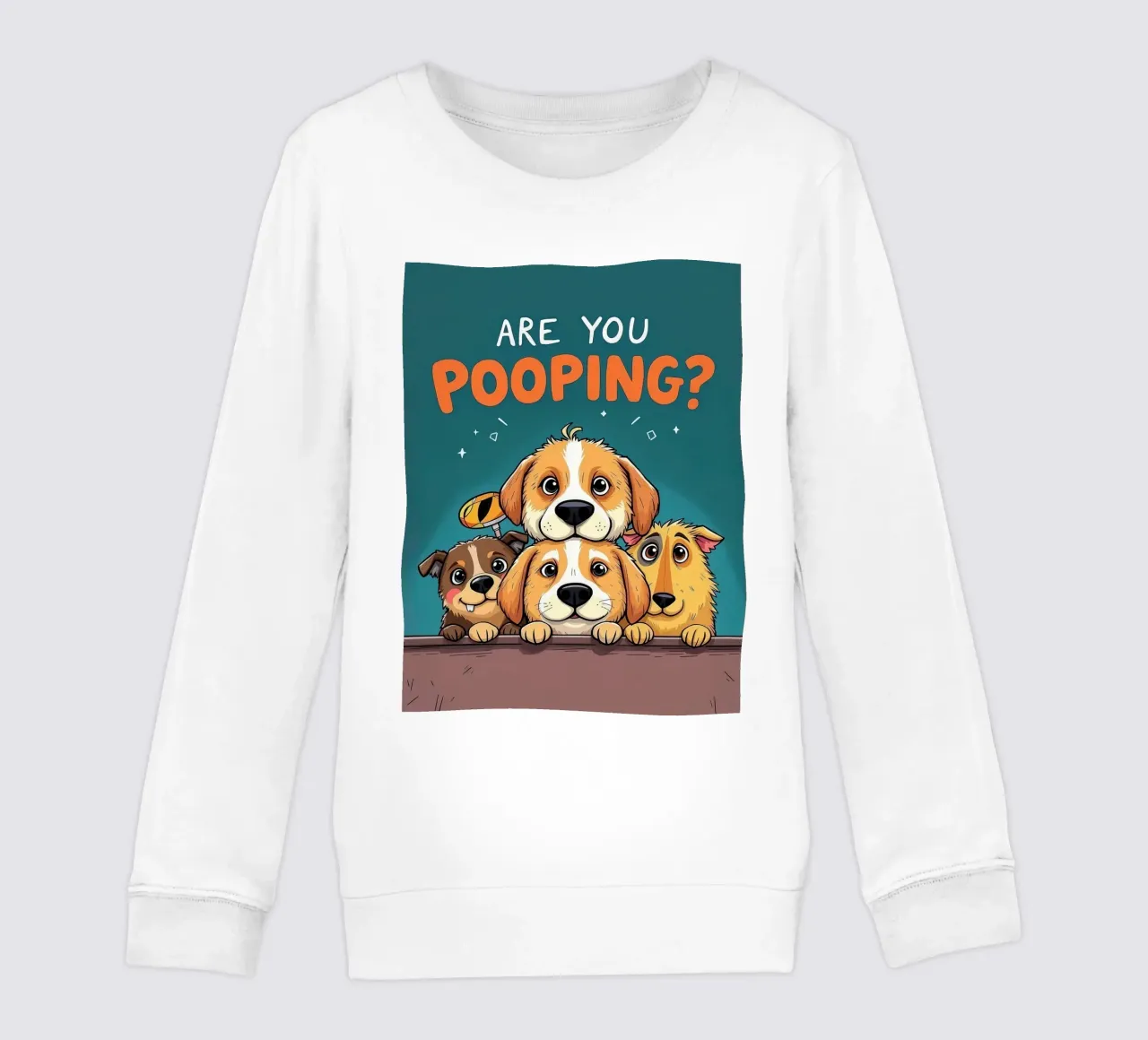Perros graciosos que preguntan si estás haciendo caca sudadera para niño de JoyWalkerShop