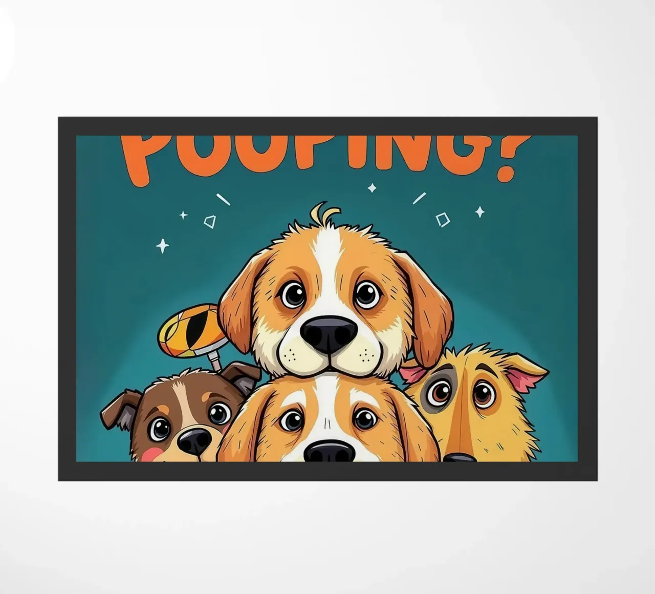Perros graciosos que preguntan si estás haciendo caca felpudo de JoyWalkerShop