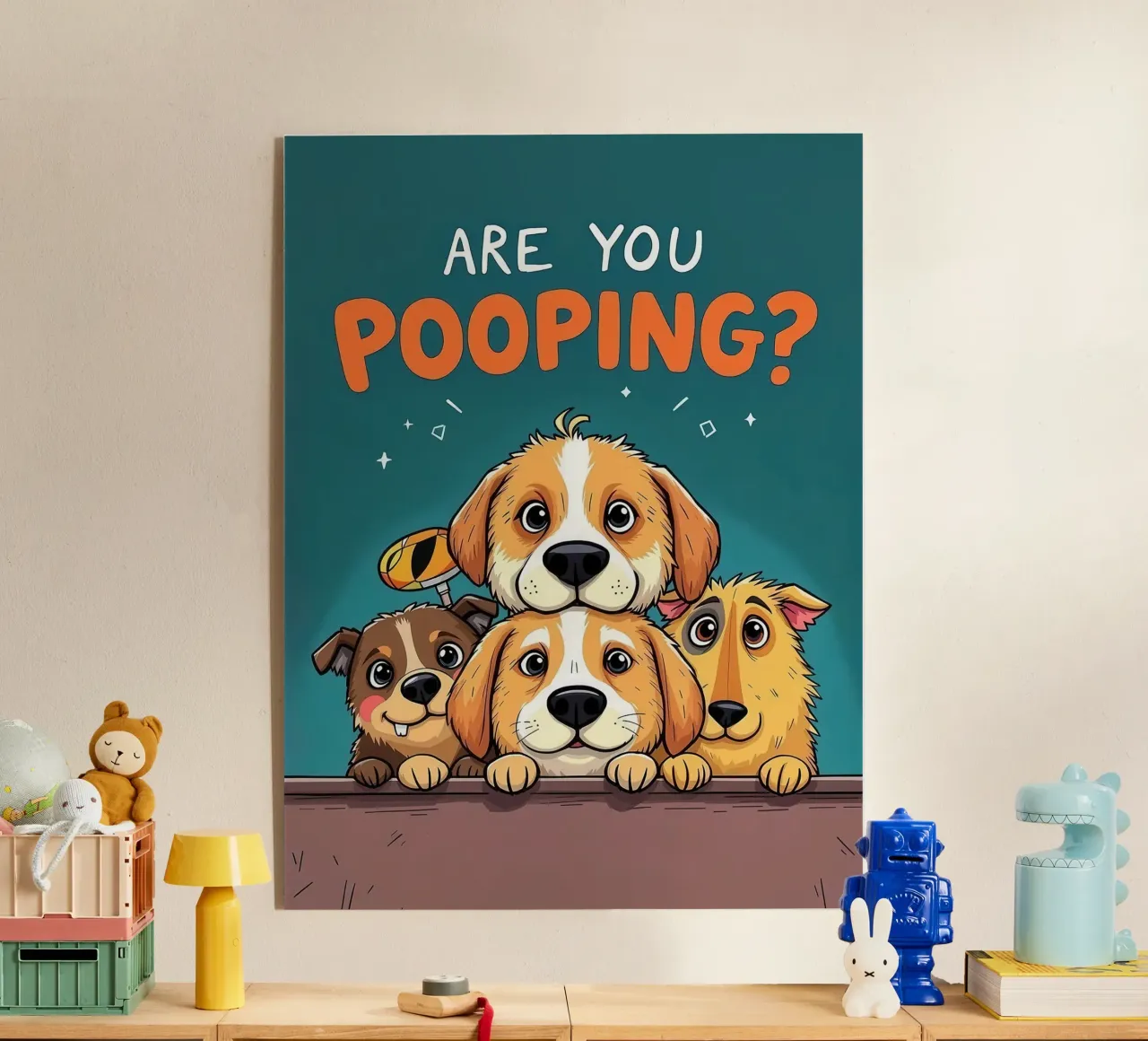 Perros graciosos que preguntan si estás haciendo caca metacrilato de JoyWalkerShop