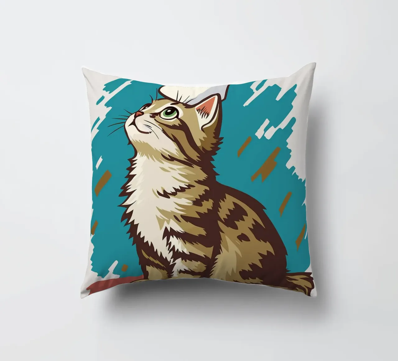 Gatto con carta igienica in testa cuscino da JoyWalkerShop