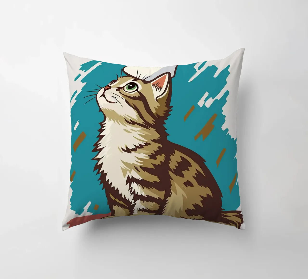 Gatto con carta igienica in testa cuscino da JoyWalkerShop