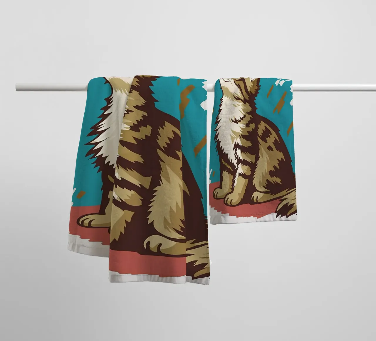 Gatto con carta igienica in testa asciugamano da bagno da JoyWalkerShop