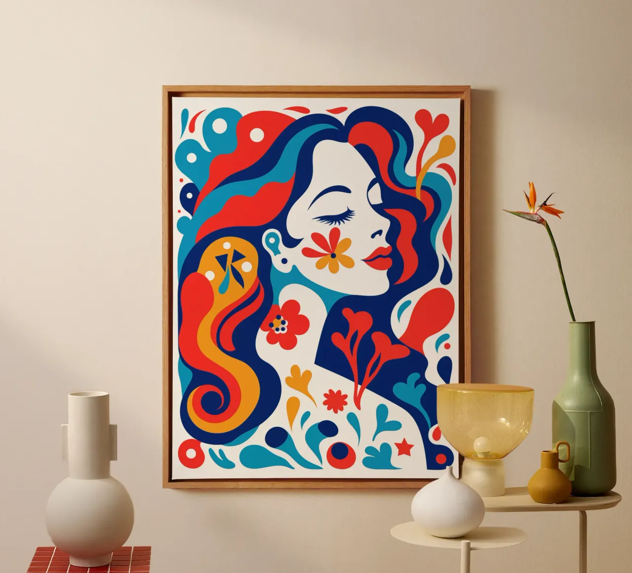 Donna colorata di Matisse tela con Cornice a cassetta da Autofocus