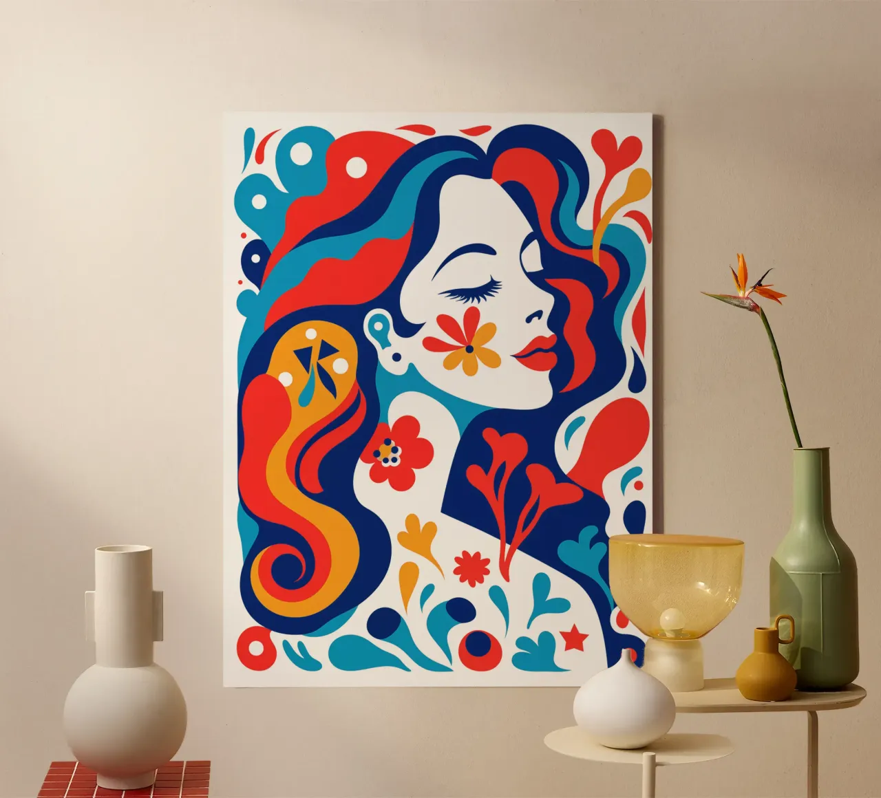 Donna colorata di Matisse tela con Cornice a cassetta da Autofocus