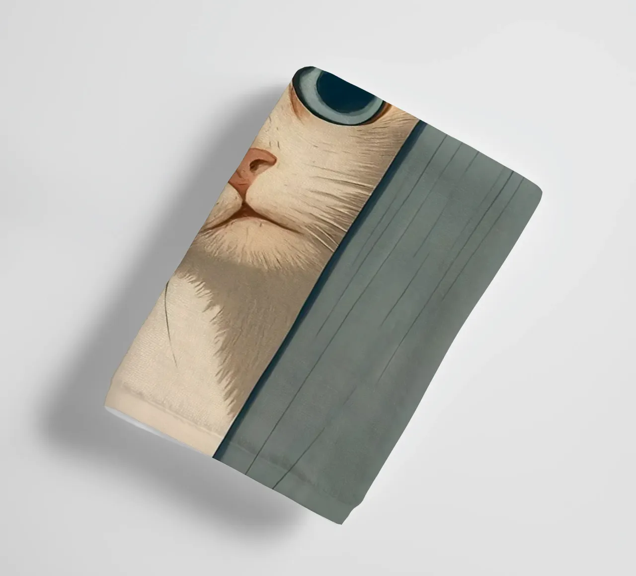 Whatcha Doing_ Curious Cat Peeking towel by JoyWalkerShop